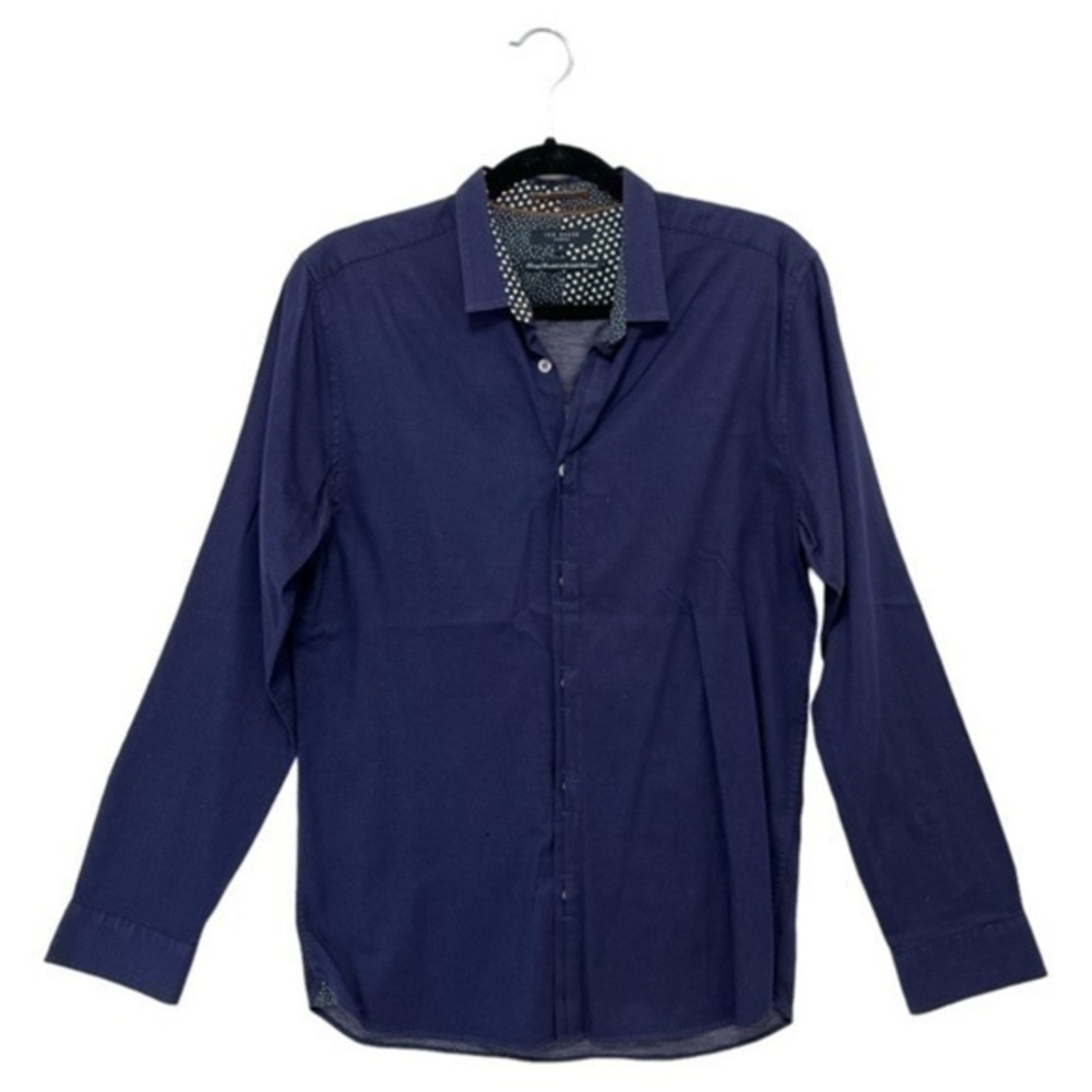 Ted Baker London Men’s Long Sleeve Button Up Blue Size 3 NWOT